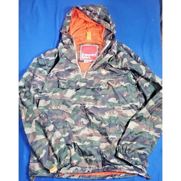 Superdry Sport Japan Camouflage Windbreaker Jacket Size XXL - Picture 10 of 15
